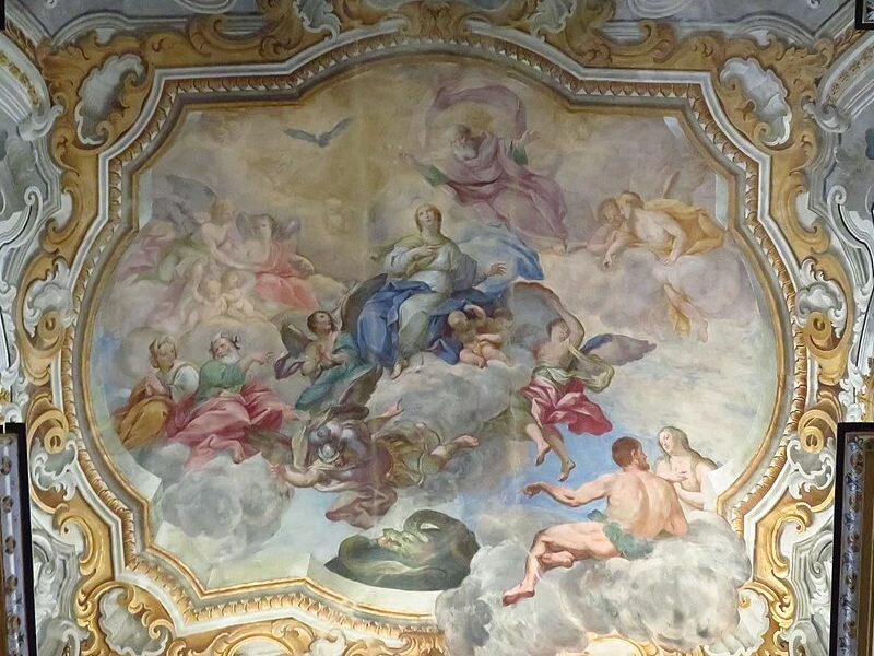 1655-Filippo Tancredi - Assunzione della Vergine Maria nella chiesa di Sant'Anna La Misericordia, Palermo